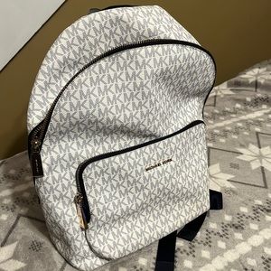 MK large backpack. White and Navy
